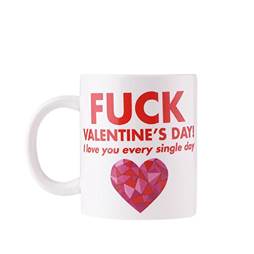 Valentinstag Geschenk Tasse im frechen Design – romantische Kaffeetasse & Teetasse im roten Geschenkband mit Liebe verpackt
