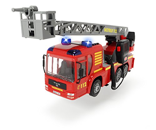 Dickie Toys 203716003 - Fire Hero, Feuerwehrauto inklusive Batterien, (mit der Leiter in eingefahrenem Zustand,43 cm)
