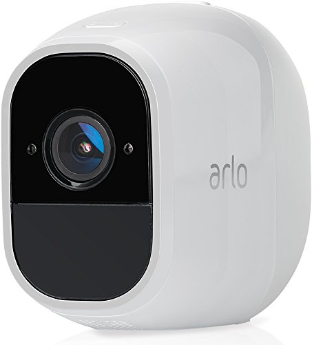 Netgear Arlo Pro 2 wiederaufladbare Smart Home Zusatz-HD-Security-Überwachungs Kamera (Funktioniert mit Alexa, 130 Grad Blickwinkel, Nachtsicht, Wetterfest, 2-wege Audio) weiß, VMC4030P-100EUS