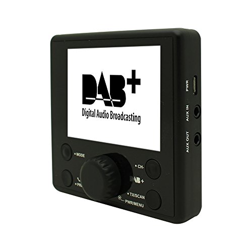 herdio Auto DAB Radio Universal DAB Adapter Auto Digital Radio mit FM Digital Audio Adapter Bluetooth Musik-Streaming Freisprechen, FM Transmitter AUX IN/OUT 7,6 cm TFT Display