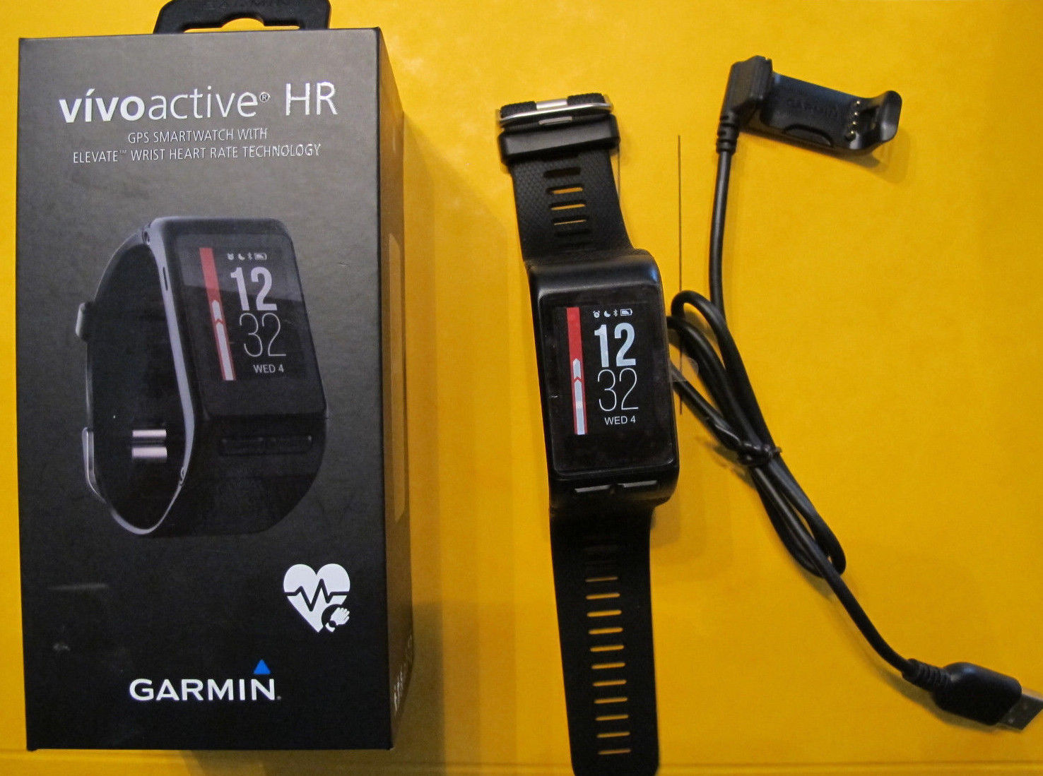 Garmin Vivoactive HR GPS - schwarz Pulsmessung Sportuhr Fitnesstracker Neu