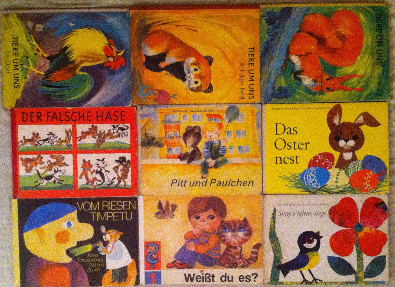 9 Kinderbücher Sammlung Paket DDR Märchen Bilderbücher Pappbücher Pappbilder Lot
