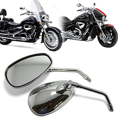 10mm Chrom Motorrad Lenker Rückseiten spiegel Für Honda Shadow Kawasaki Suzuki Chopper Roller