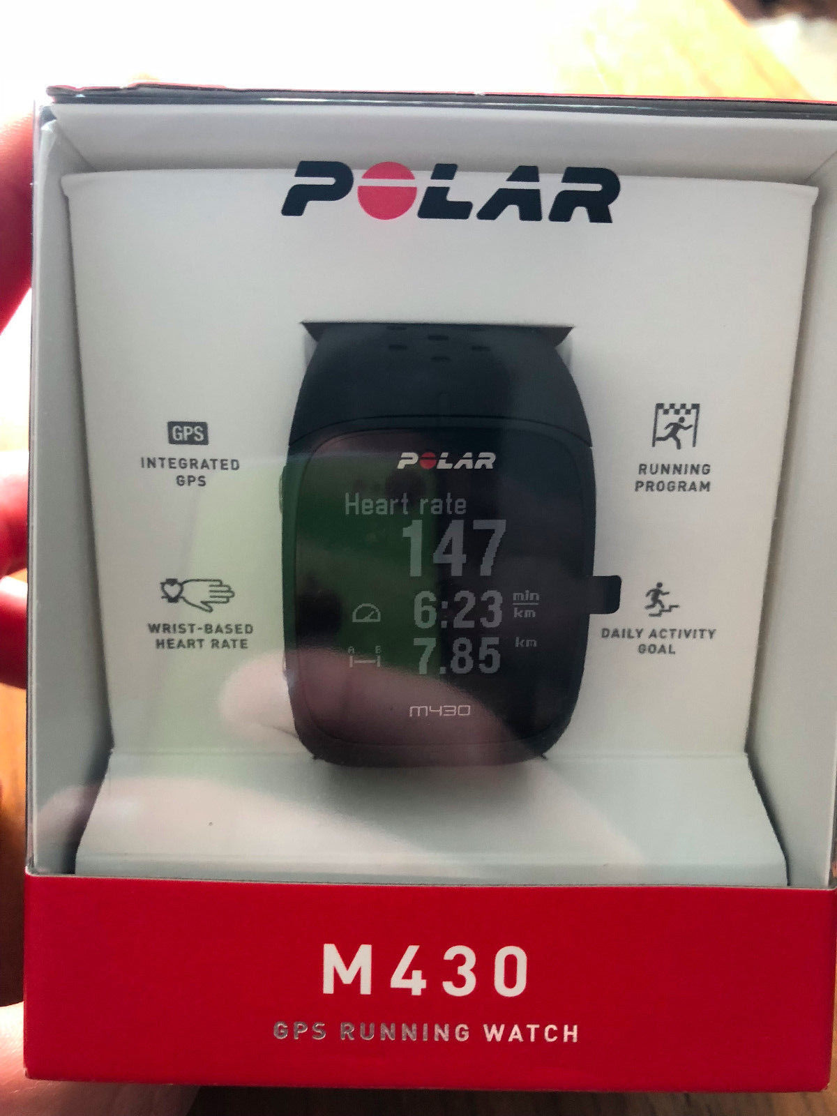 Polar M430 schwarz GPS Sportuhr Fitnessuhr mit Pulsmessung am Handgelenk