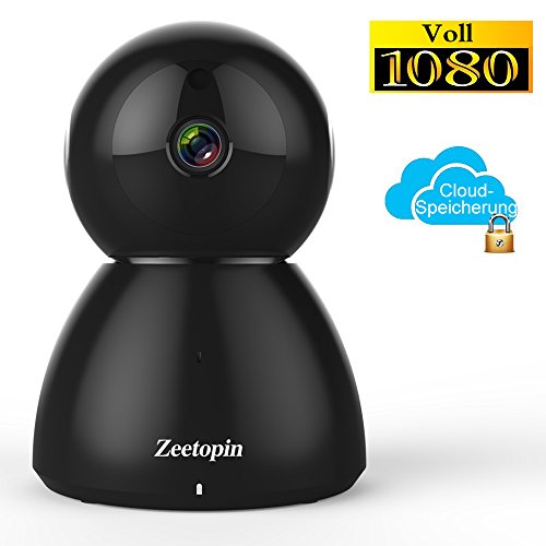 Wireless IP Kamera , Zeetopin 1080P HD Überwachungskamera , Wireless WiFi IP-Sicherheit Überwachungssystem mit Bewegungserkennung und Zwei-Wege-Audio , Unterstützung von Cloud Storage