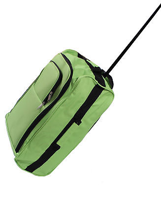 Koffer Trolley mit Rollen ausziehbarer Teleskopgriff Rucksack Handgepäck grün 