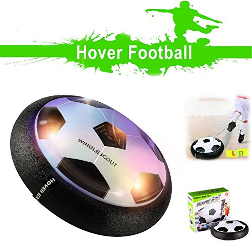 Air Power Fußball, CELLSTAR Hover Ball Indoor Fußball mit LED Beleutung Buntes Licht mit Schaumstoff Rand