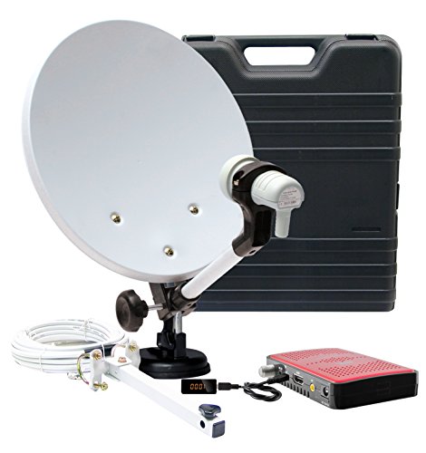 Digitalbox 5103327 Imperial HDTV SAT Camping-Satellite-Anlage mit HD 5 mini inklusive 3 Erotikkanäle rot/schwarz