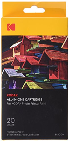 Kodak-Mini Fotodrucker-Patrone-PMC, ALLES-IN-EINEM Papier- und Farbtinten-Nachfüllpack - 20 Blätter