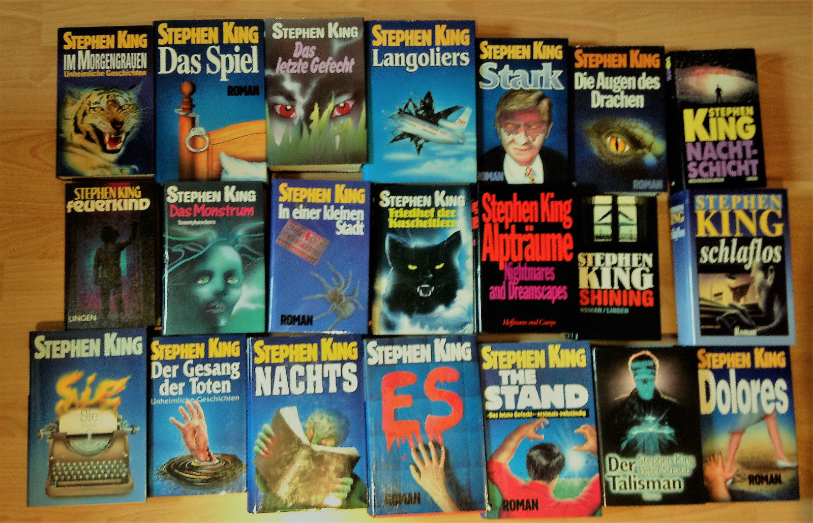 21 Hardcover-Bände Stephen King. Sammlungsauflösung.