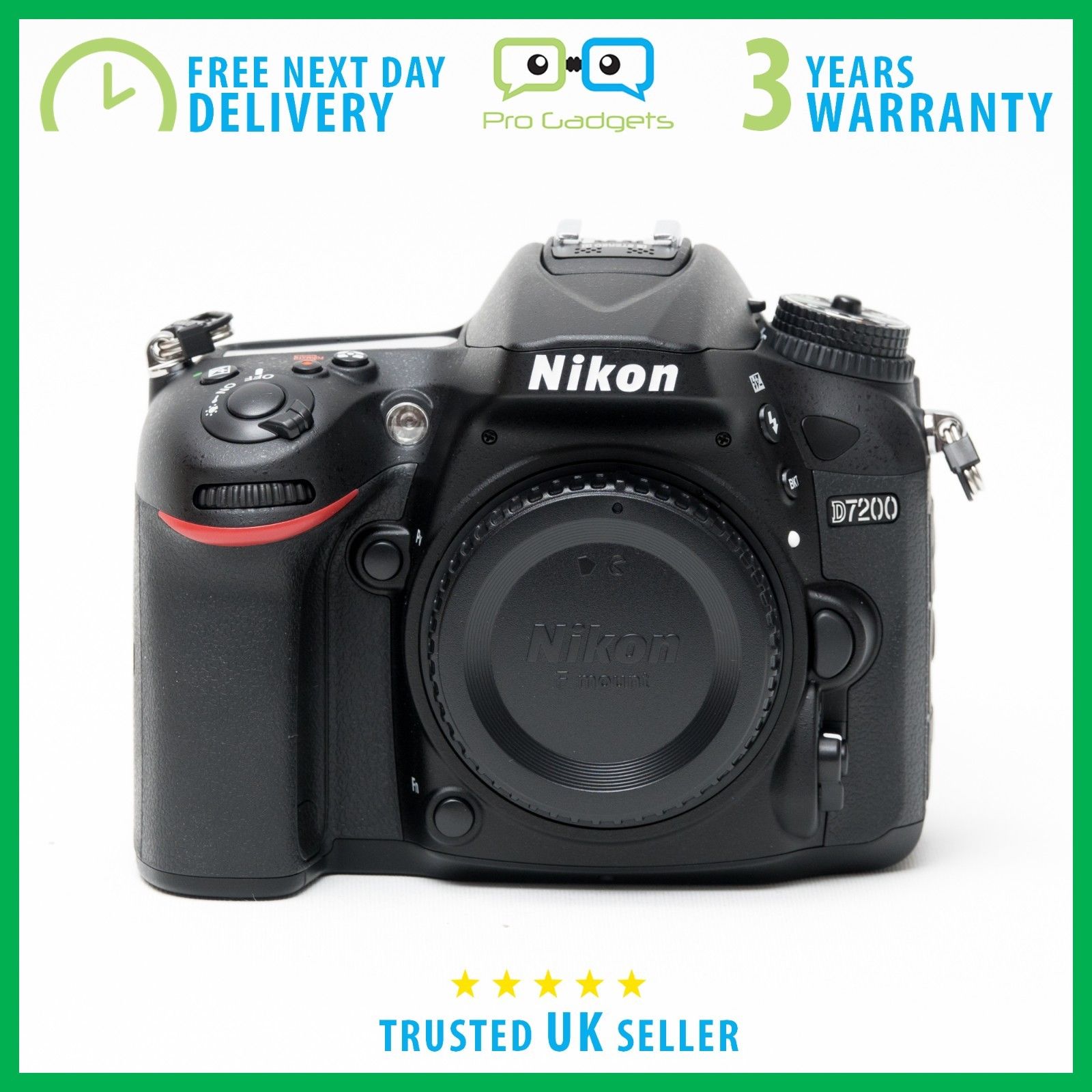 New Nikon D7200 24.2MP Digital SLR Camera Body Only - 3 Year Warranty
