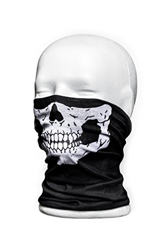 Hochwertiges Multifunktionstuch Totenkopf Maske - Sturmmaske - Gesichtsmaske für Motorrad - Paintball - Wandern - Skifahren - Radfahren im Winter