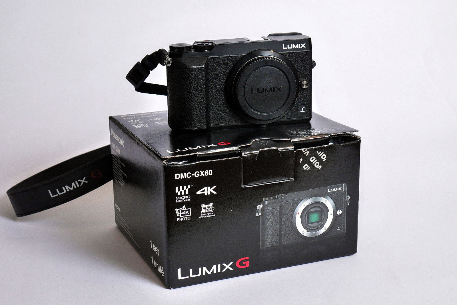 Panasonic LUMIX GX80 16.0MP Digitalkamera - Schwarz nur Gehäuse