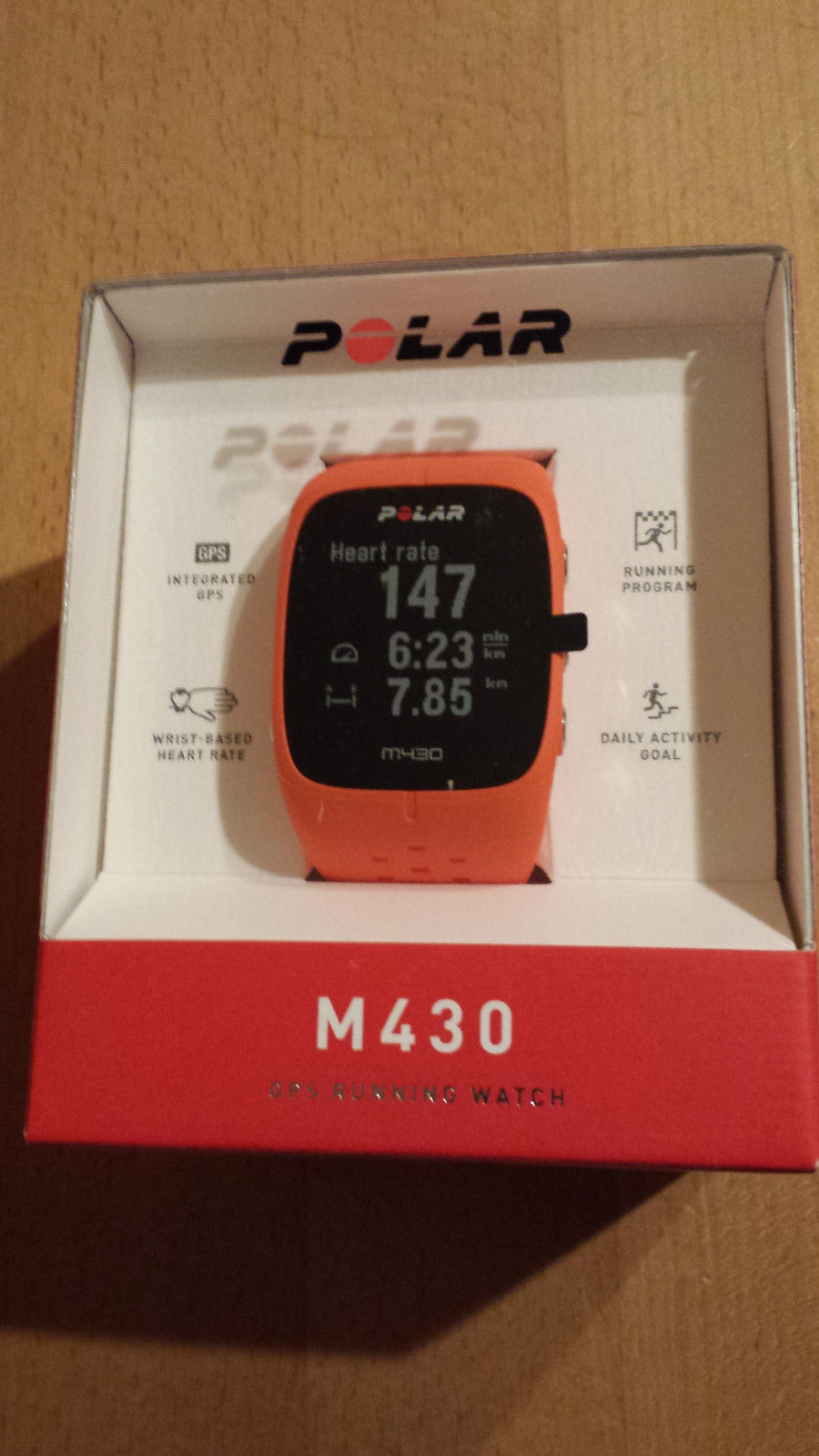Polar M430 GPS-Laufuhr Pulsuhr orange NEU OVP Versiegelt mit Rechnung