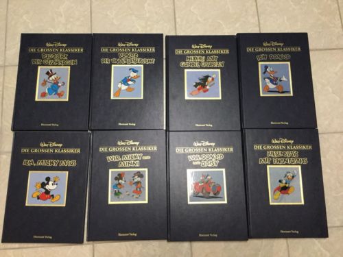 Walt Disney Die großen Klassiker 8 Bücher Micky Maus Donald Sammlung