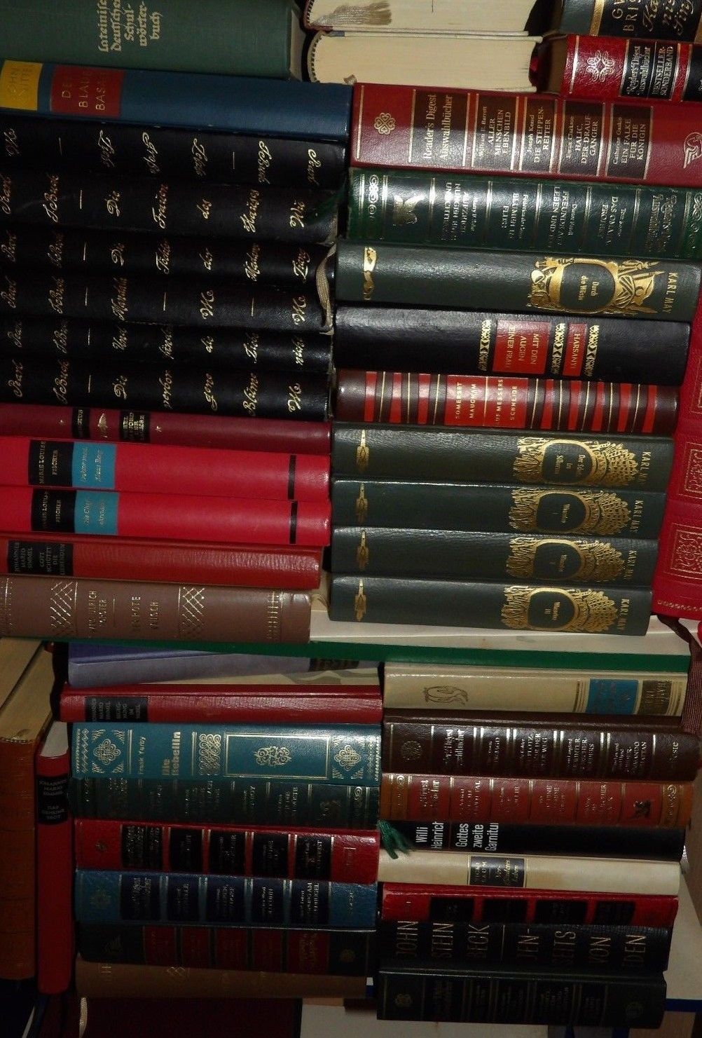25 alte & Antike Leder Halbleder Bücher - Literatur Konvolut Dekoration Paket