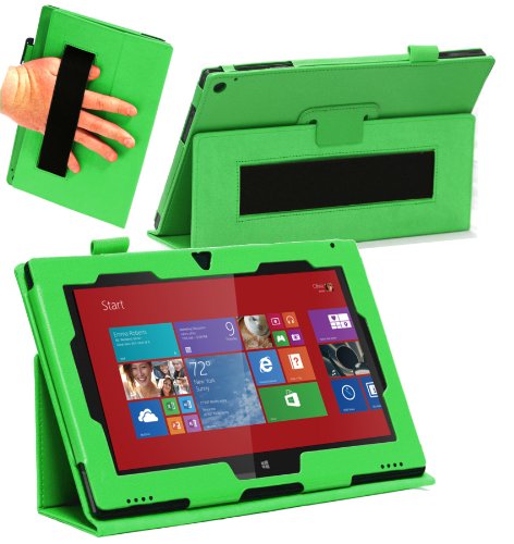 Navitech Grünes Faux Leder Case Cover mit Stand für das Nokia Lumia 2520 10.1 Windows Tablet