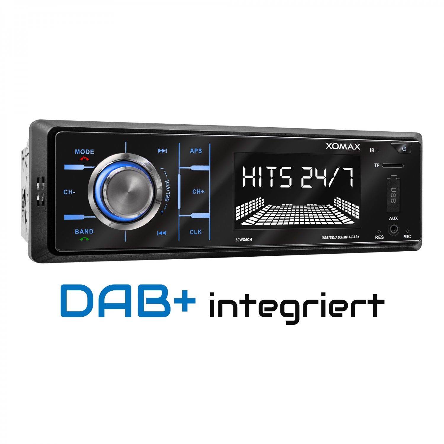 DAB+ AUTORADIO RDS AM/FM BLUETOOTH FREISPRECHEINRICHTUNG USB SD AUX-IN MP3 1DIN