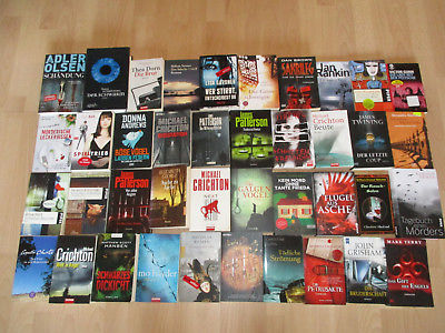  Große Büchersammlung Krimi Thriller Paket 40 St. Bücher Buch Sammlung Konvolut 