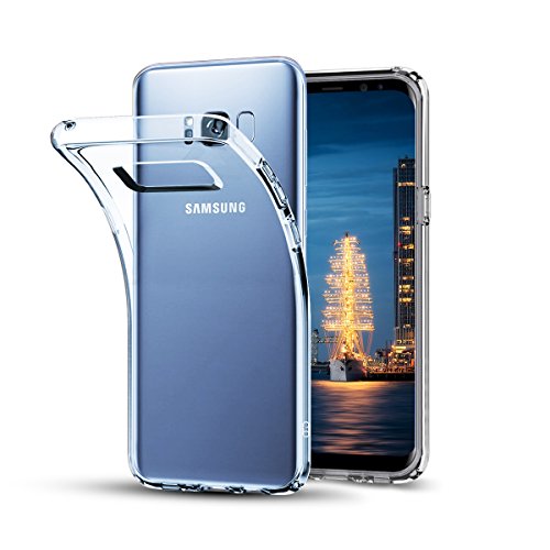 Hülle für Samsung Galaxy S8, Crystal Clear TPU Transparent Schutzhülle, Soft Flexibel Silikon Cover, Anti-Kratzer Durchsichtige Handyhülle Abdeckung Case Cover für Samsung Galaxy S8 (5,8 zoll)