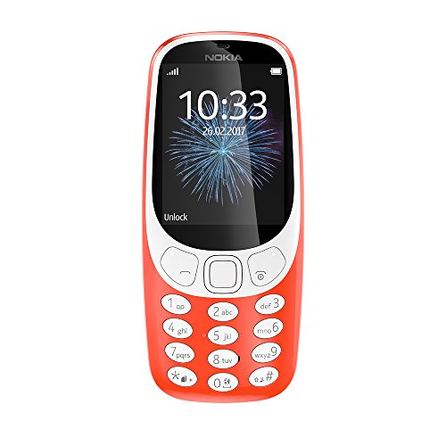Nokia 3310 Dual SIM, Version 2017, Mobiltelefon Retro Warm Red