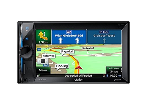 Clarion Radio NX302 2 DIN Navigation Bluetooth mit Einbauset für VW Fox Lupo