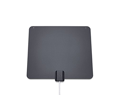 Oehlbach XXL® Razor Flat | DVB-T und DVB-T2 HD Antenne | Ultra dünn mit USB-Anschluss für TV oder PC | Zimmerantenne für optimalen Empfang aller Programme – Schwarz, grau
