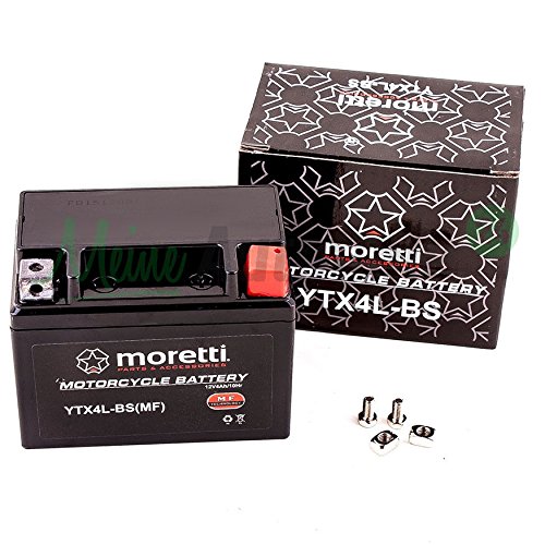 Original Moretti Gel Batterie YTX4L-BS / MTX4L-BS Rollerbatterie absolut wartungsfrei Motorrad