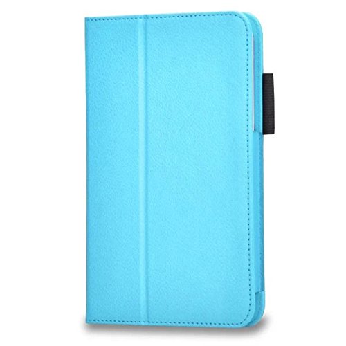 Samsung Galaxy Tab 3 Lite 7.0 Slim Smart Hülle Case - PU Leder Flip Cover Case Schutzhülle Schale Etui für Samsung Galaxy Tab 3 7.0 Lite T110 T111 (7 Zoll) Hülle Ledertasche mit Standfunktion ,Hellblau