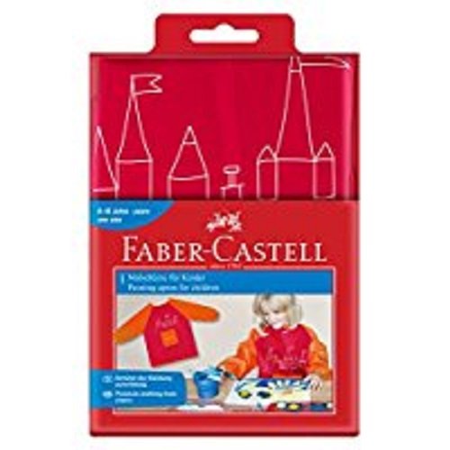 Faber-Castell 201204 Kinder-Malschürze, rot/orange, Einheitsgröße