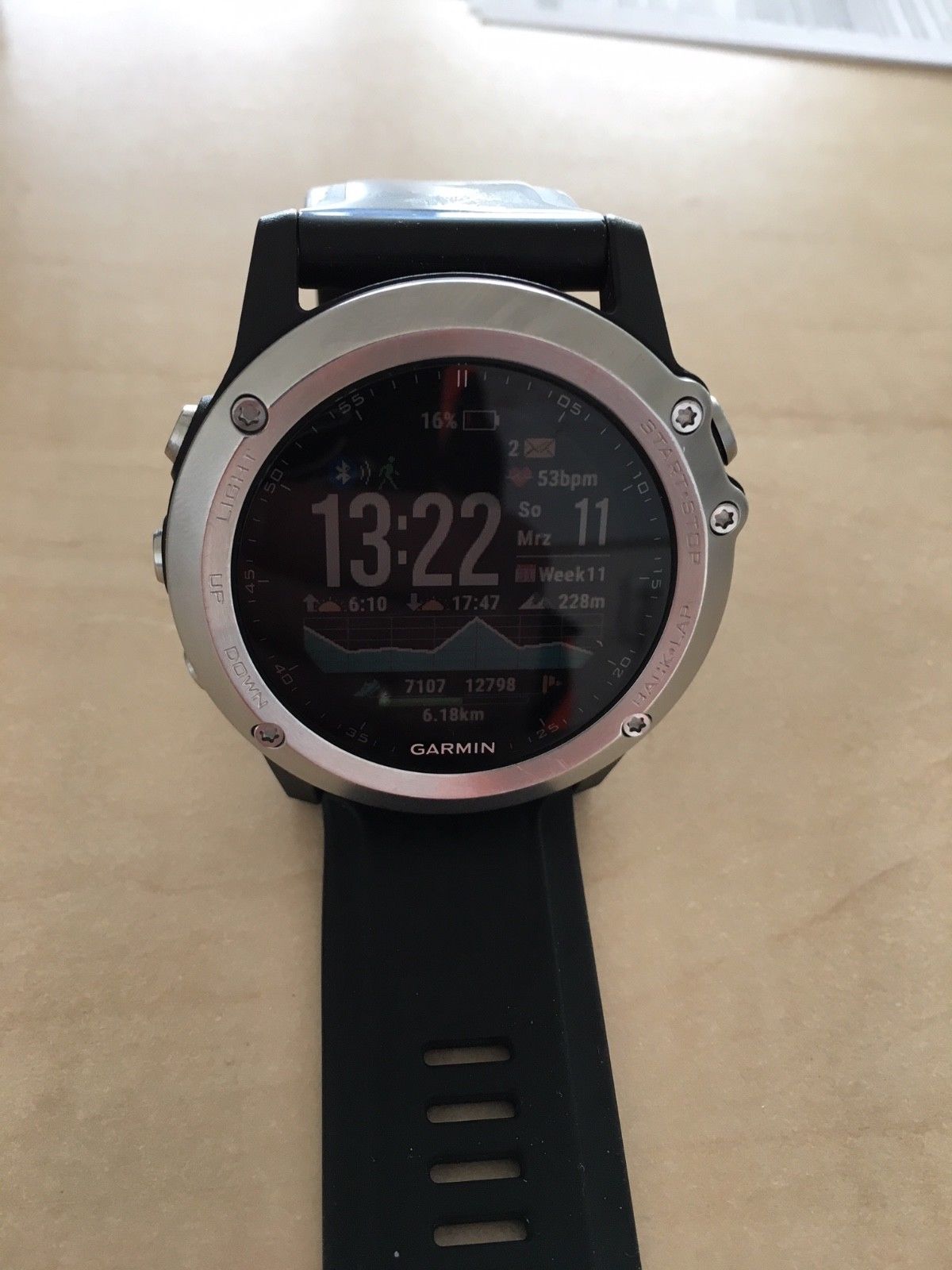 Garmin Fenix 3 HR Schwarz Silber GPS Multisport Smartwatch