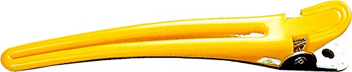 Fripac-Medis Haarclips Combi-Clips (Abteilklammern), Haarklammern zum Festklemmen und Abteilen einzelner Haarpartien, 10 Stück à 9,5 cm, gelb