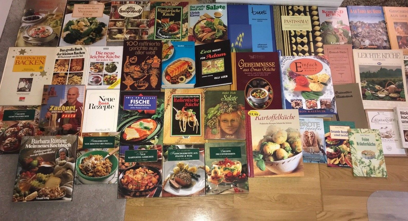 Büchersammlung 40 x Kochbücher Kochen Backen Vegetarisch Gesund Paket Konvolut 