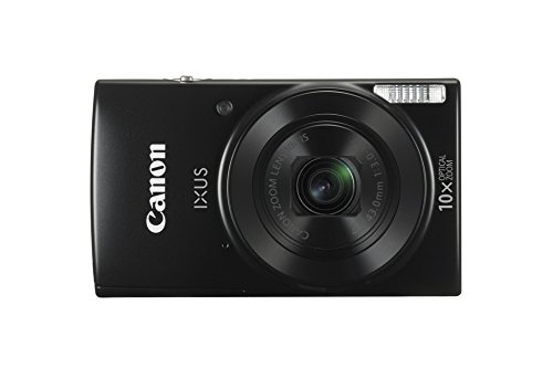 Canon IXUS 190 Digitalkamera (20 Megapixel, 10x optischer Zoom, 6,8 cm (2,7 Zoll) LCD Display, WLAN, NFC, HD Movies) schwarz