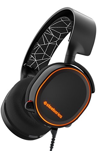 SteelSeries Arctis 5, Gaming-Headset, RGB-Beleuchtung, DTS 7.1 Surround für PC, PC / Mac / PlayStation 4 / Android / iOS / VR, Farbe Schwarz