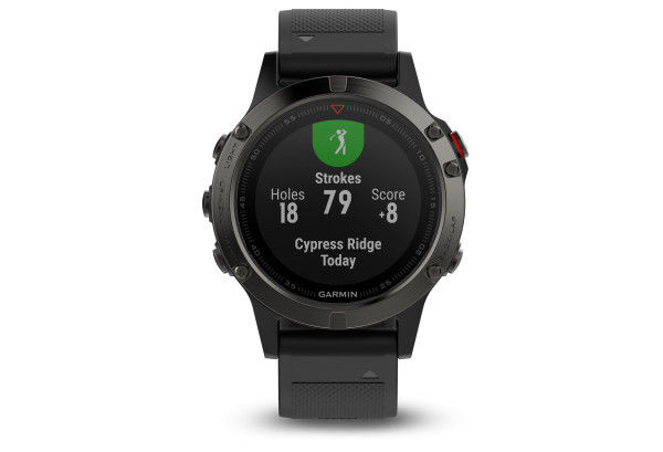 Garmin Fenix 5 Grau Uhr Schwarz Band GPS Fitness Multi Sport Handgelenk HR