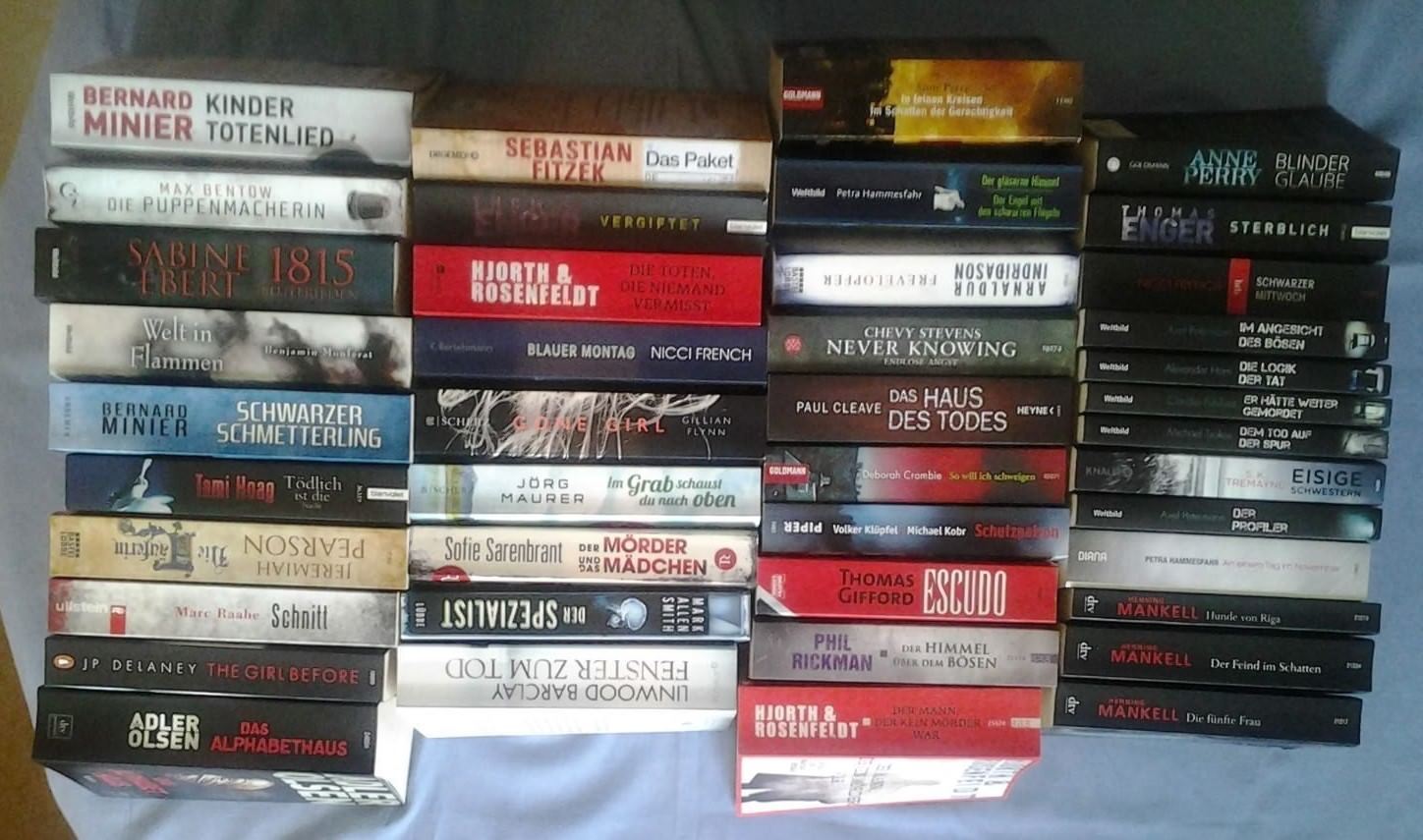42 x Bücher, Buchpaket, Krimi - Thriller