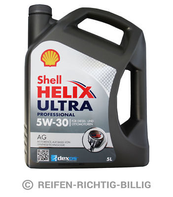 Motoröl Shell Helix Ultra Professional AG GM Opel dexos2 5W-30 5 Liter 5L