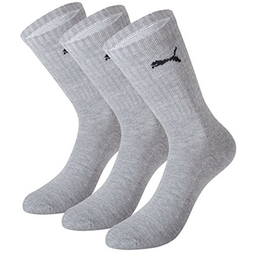 Puma 3 Pack Crew Sports Socks - Grey