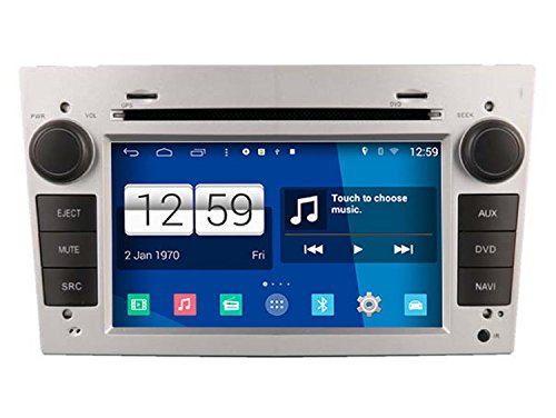 Roverone Android System Doppel DIN Autoradio GPS für Opel Zafira Astra H Antara Corsa D C Vivaro Vectra mit Navigation Radio Stereo DVD Bluetooth SD USB Touch Bildschirm