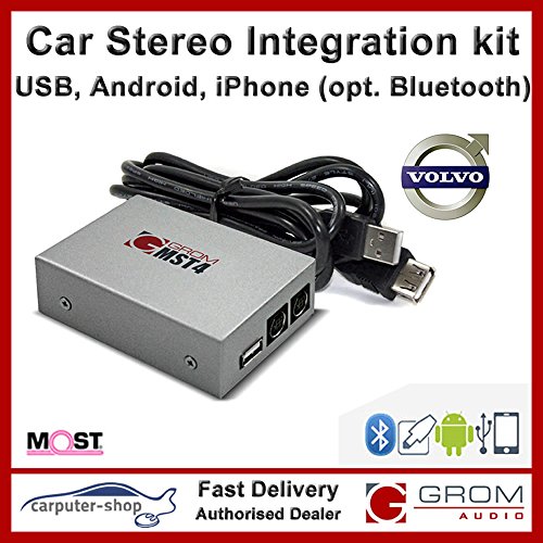 GROM Audio MST4 - USB MP3, iPhone, Android (Bluetooth) Kit für Volvo XC90 2002-2006 (CD-Wechsler-Ersatz)