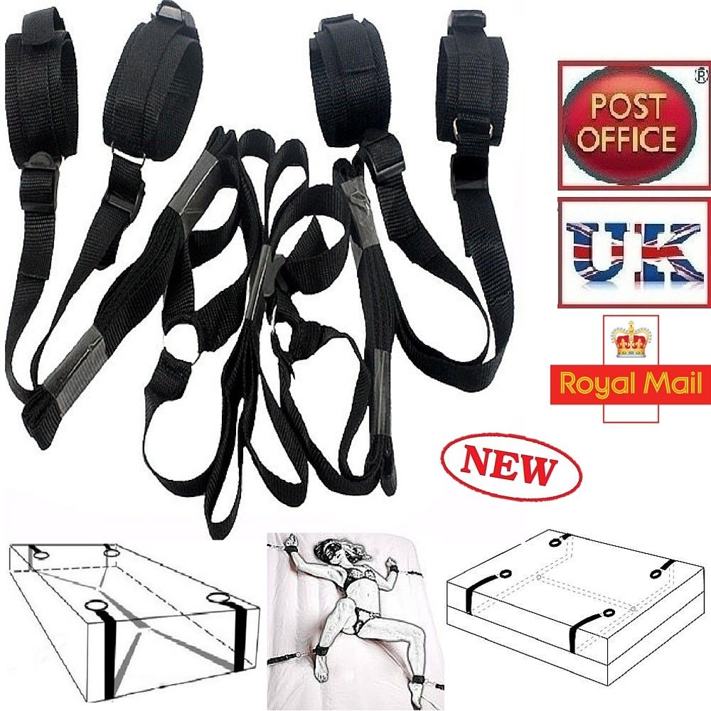 Under Bed Restraint System Sexy Bondage Set Rope Cuffs Adult Toy Kit 