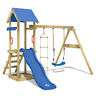 WICKEY TinyCabin Spielturm Kletterturm Rutsche Schaukel Garten Holz Kinder