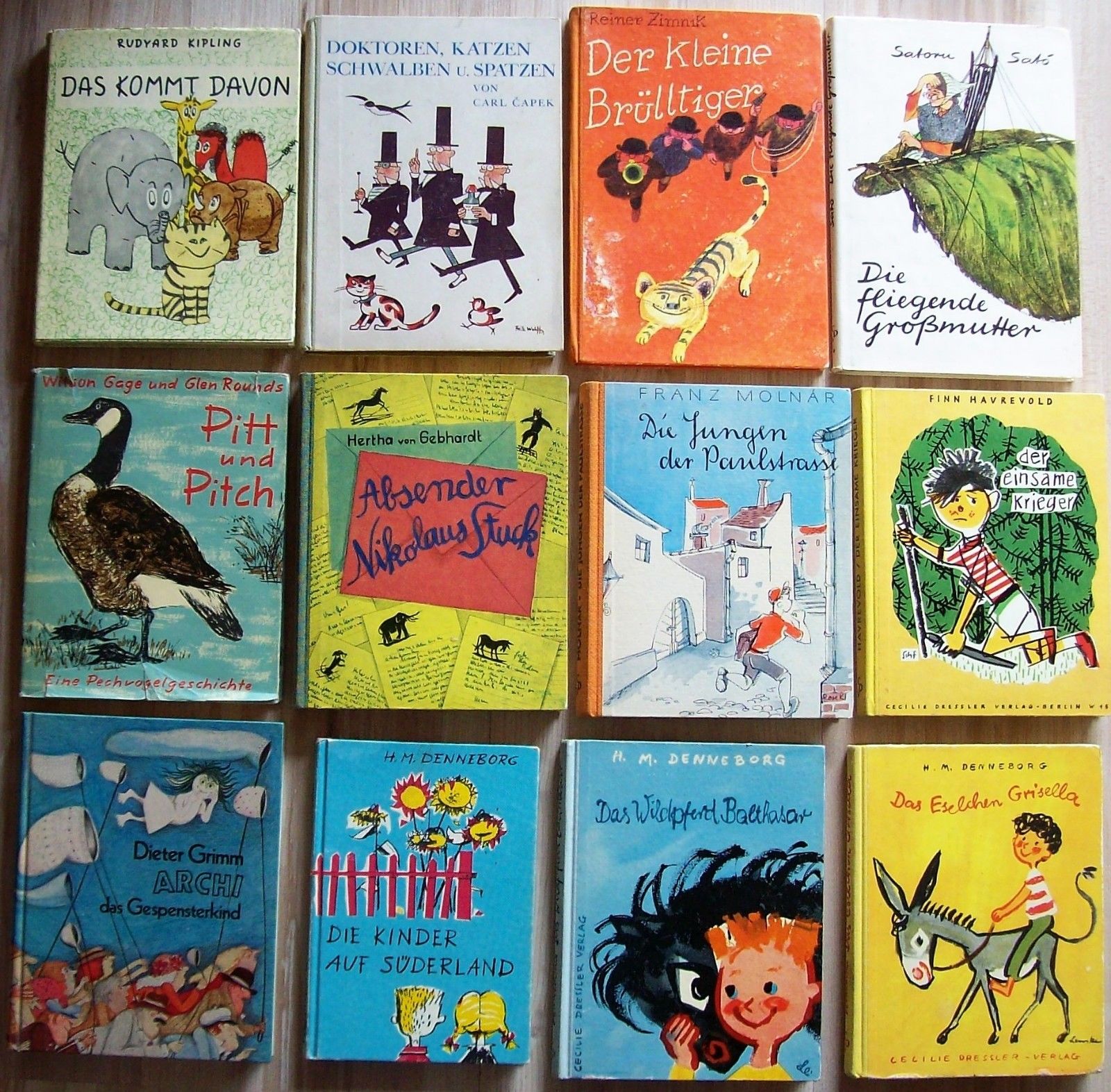 12 alte Kinderbücher aus dem Cecilie Dressler Verlag 1947 bis 1973 