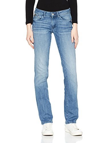 Mavi Damen Straight Jeans Olivia, Blau (Mid Brushed Glam 25204), W29/L32