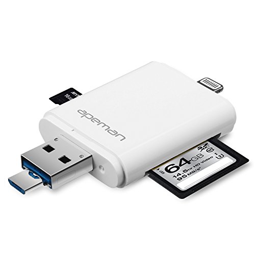 APEMAN Action cam Speicherkarte/TF/SD-Kartenleser mit Adapter-in USB 2.0 Für Smartphones, PC/Tablets mit OTG Funktion