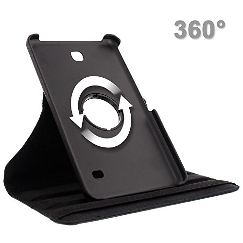 subtel® Flip Cover für Samsung Galaxy Tab 4 7.0 (SM-T230 / SM-T235) Kunstleder Schutzhülle Tasche Flip Cover Case Etui schwarz