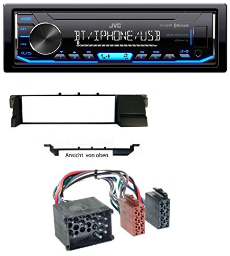 JVC KD-X351BT AUX USB Bluetooth MP3 Autoradio für BMW 3er E46 (Profiversion Rundpin)