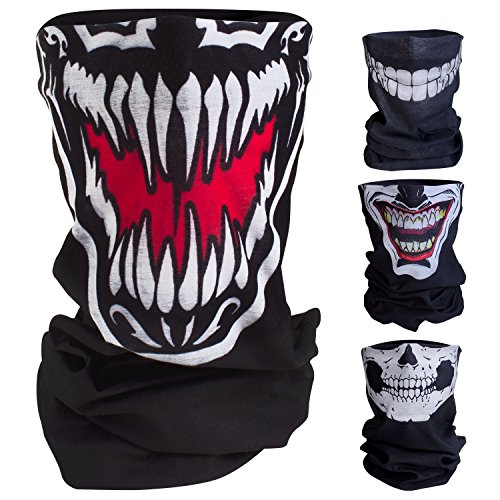 BlackNugget Bedrucktes Multifunktionstuch mit ausgefallenem Design - Hochwertige Sturmhaube als Wa?rm- und Schutztuch - Halstuch, Face Shield, Gesichtsmaske - Venom