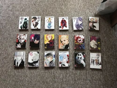 Tokyo Ghoul Manga 1-14 + 1-3 re + light novel (gebraucht)